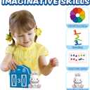 Learning Toys for 1 2 3+ Year Old Toddlers, 20pcs Farm Animals Barn Toys Finger Puppets for Kids,Montessori Counting Matching & Color Sorting Toy Set,Easter Christmas Birthday Gift for Baby Boys Girls