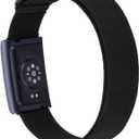 Bicep Band Compatible with Amazfit Helio Strap Fitness Tracker, 38cm Long Breathable Nylon Strap for Arm/Ankle Wearing (Black)