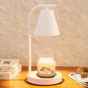 White Candle Warmer with Timer - Electric Candle Lamp for Scented Wax with 2 Bulbs - House Warming Gifts for Women