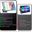 Portable CarPlay Screen for Car,Car Stereo with Apple CarPlay & Android Auto,Incell Touch Screen,4K Dash Cam,1080P Backup Camera,Mirror Link, Voice Control, Bluetooth 5.3,GPS,FM (9 Inch)