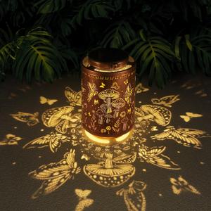 Solar Lanterns Outdoor Waterproof Mushroom Butterfly Garden Decor Gifts for Women Mon Grandma Metal Hanging Solar Lights Decoration for Outside LED Lanterns for Yard Patio Lawn | Metal Hanging Solar Lights Decoration for Outside LED Lanterns for Yard Patio Lawn Gifts for Mon Grandma