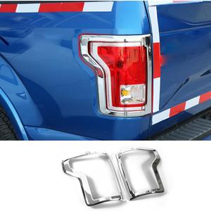Car Accessories Exterior Tail Light Lamp Surround Cover Trims Frame Chrome Fit for Ford F150 2015 2016 2017 2018 2019 ABS 2 PCS
