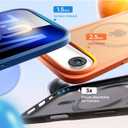 LISEN 3-Pack Magnetic Shockproof for iPhone Air Case Slim [Fit for MagSafe][Military Grade Drop Protection] Translucent Matte Phone Case for i Phone 17 Air, Cosmic Orange, Space Black, Deep Blue