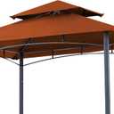 SCOCANOPY Replacement Canopy Grill BBQ Gazebo Roof Top, for Gazebo Model L-GG001PST-F,Rust Red