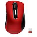 memzuoix 2.4G Wireless Mouse, 1400 DPI Mobile Optical Cordless Mouse with USB Receiver, Portable Computer Mice for Laptop, PC, Desktop, MacBook, 5 Buttons, Red