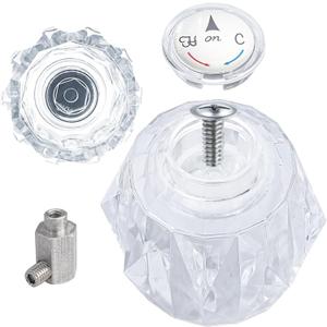Shower Handle Replacement Assembly for RP41661,Shower Knob Replacement Compatible with Delta and Peerless Single Handle Tub Faucets,Universal Shower Handle Replacement,Clear Acrylic
