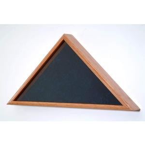 Burial Flag Display Case - for 5x9.5 Burial / Casket Flag - Made in The USA of The Finest Oak Wood