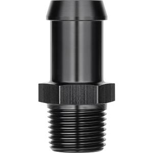 EVIL ENERGY 1/2" NPT Male to 3/4" Barb Fitting Adapter Straight Aluminum Black