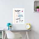 The Peel People Dry Erase Board - Notepad Paper Design, Whiteboard for School Presentations or Classroom Projects, Great for Teachers and Kids, Large Size, White