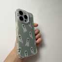 Cute Halloween White Ghost Case Compatible with iPhone 14 Pro Max, Spooky Ghost Case for iPhone 14 Pro Max for Teens Men and Women, Cool TPU Bumper Phone Case Cover