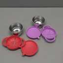 2 Pack Baby Stainless Steel Snack Containers for Kids with Spill Proof Food Grade Silicone Lids & Handles 9 OZ Baby Snack Cups No Spill Toddler Snack Box for Mess-Free Snacking (Coral Red + Purple)