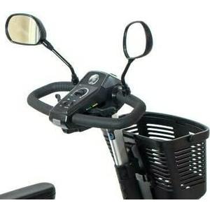 Rear View Mirror Pair For Most Pride Mobility Scooters (Only Works With Scooters With Screw Holes On the Tiller)