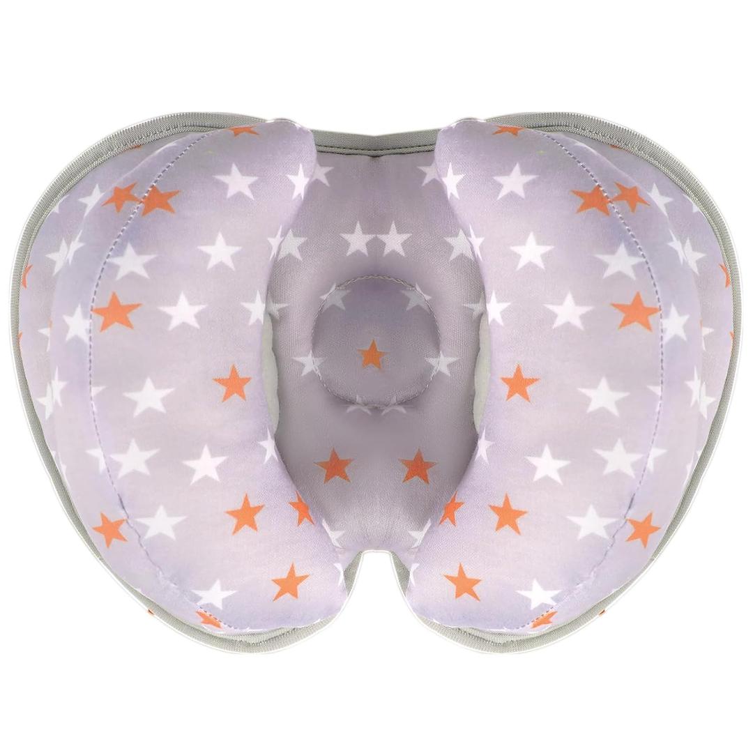 KAKIBLIN Baby Head Neck Support Pillow, 2 in 1 Banana Neck Pillow for Baby, Babies Travel Pillow for Stroller Neck Support for Newborn, Adjustable Head Pillow for Kids (Pentagram)