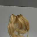 Halo Hair Extensions Real Human Hair Invisible Wire Extensions with Transparent Fish Line Adjustable Size Ash Blonde & Bleach Blonde 12 Inch