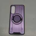 Compatible with Samsung Galaxy S25 Edge 5G Phone Case and Tempered Glass Screen Protector Magnetic Ring Holder 360 Stand Kickstand S25Edge 25S S 25 25Edge 6.66 2025 Cover for Women Men Purple