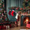 Soaoo 6 Pcs 6.3 Inch Pastel Color Mercury Glass Finial Christmas Ornaments Hanging Christmas Finials Glass Ornaments Assorted Mercury Decor for Xmas Tree Vintage Holiday Decoration(Classic)