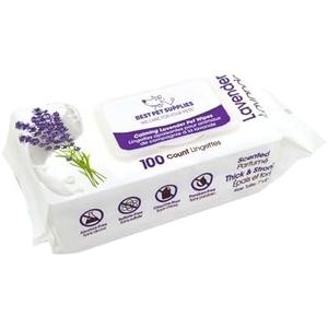 Best Pet Supplies Pet Wipes for Dogs - Dog Wipes Cleaning Deodorizing, for Coats, Ears, Paws - Calming Lavender, Aloe Vera, 200 Count