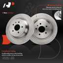 A-Premium 12.44 Inch (316mm) Rear Solid Disc Brake Rotors, 2-Pack