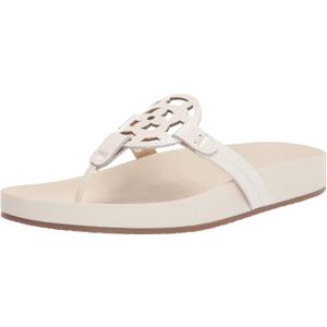 XOXO Women's Peace Flat Sandal (9.5, White)