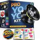 Professional Responsive Yoyo Kit, Premium Alloy Yo-Yo for Kids and Beginners with Easy-to-Follow Top 25 Tricks Book, Yoyo Glove, Storage Sack, 10 Colored Strings, and Bearing Tool, Great Gift for Boy.