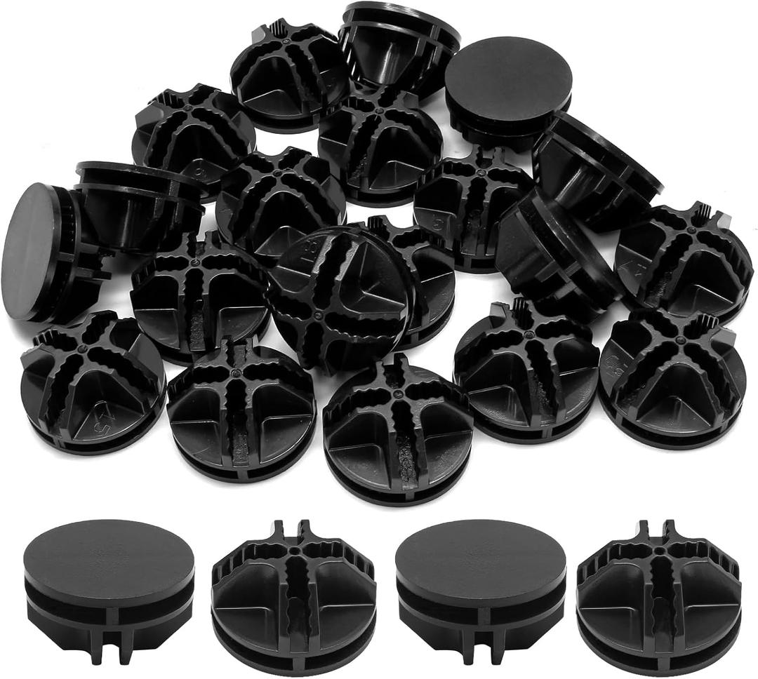 Hordion 52pcs Cube Connectors, Wire Grid Cube Organizer Connector Plastic Storage Cube Connectors for Modular Closet Storage Organizer and Wire Shelf, Black