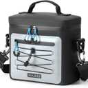 Cooler Bag, 7/16/30 Can Soft Sided Small Portable Insulated Cooling Pack, Everyday Lunch Cooler, Leakproof Ice Chest for Beach, Camping, Travel, Picnic (Black)