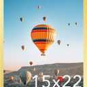 JCJMY 15x22 Picture Frame Gold for Poster Photo Picture, Horizontal and Vertical Formats for Wall Hanging, 15 x 22 inch Wall Gallery Poster Frame for 15 by 22 Photos Posters, Gold