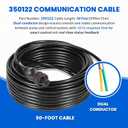 350122 Communication Cable 50ft. for Pentair IntelliFlo & IntelliFlow Pumps, for Sta-Rite IntelliPro Pumps, 2-Conductor Tinned Copper Core, Supports Real-Time Monitoring & Automation