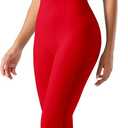 Women Rompers Jumpsuits Leotards Bodysuit One Piece Tank Top Outfit Tummy Control Workout Jumpers Body Suits (Large, Red)