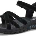 Skechers Women's Reggae - Natural Poise Hands Free Slip-ins | Hands Free Slip-Ins, Heel Pillow, Genuine Suede, Adjustable Instep Strap, Flexible Traction Outsole, Trail Sandal 7.5