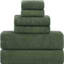 Large Bath Towels Set 30x60 Inches Super Soft Absorbent Quick Dry Luxury Microfiber Shower Towels for Bathroom -Olive Green,Pack of 6