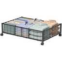 Hleelomi Under Bed Storage with Wheels, 360° Rotating, No-Assembly Underbed Storage Containers, 1 PACK
