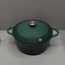 Nuovva Enamelled Cast Iron Dutch Oven Pot with Lid  6.4 Quart Non Stick Casserole Pot  Heavy Duty & Oven Safe up to 500 F for Bread Baking, Braising, Stews, Roasting  28cm Dark Green