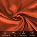 Mulberry Silk Pillowcase for Hair and Skin,Queen Size Cooling Silk Pillow Case with Hidden Zipper,Allergen Proof Dual Sides Soft Breathable Smooth Silk Pillow Cover for Women(Queen,Orange)