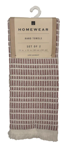 Home Wear Hand Towels Set Of 2 15x25