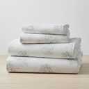 Mellanni Flannel Bed Sheet Set - 4 Piece Luxury 100% Heavyweight 180GSM Cotton - Cozy, Soft & Breathable - Deep Pockets with All-Around Elastic - Warm & Comfortable (Full, Floral Feathers)