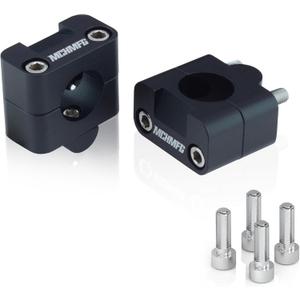 Universal Motorcycle Handlebar Risers for 1-1/8" 28mm 7/8" 22mm - Dirt Bike Handlebars Clamp Riser Supermoto Motocross (Black)
