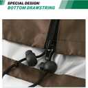 Patio Umbrella Cover Waterproof Outdoor Umbrellas Protective Garden Market Parasol Cover With Zipper and Rod (Brown, Fit 6-9ft)