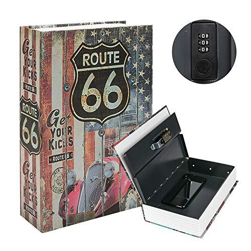KYODOLED Hidden Metal Lock Box,Diversion Book Safe with Combination Lock,Money Hiding Box,Collection Box,9.5" x 6.2" x 2 .2",USA