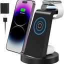 3 in 1 Charging Station for Apple Device, Wireless Charger for iPhone 16e 16 15 14 13 12 11 Pro Max & Apple Watch iwatch- Charging Stand Dock for AirPods