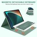 TaIYanG Keyboard Case for iPad Air 13-inch M4/M3/M2/Pro 12.9 (6th&5th Generation), Detachable Bluetooth Keyboard Case with Pencil Holder,Auto Sleep/Wake for iPad Air 13"(2025&2024)/Pro 12.9,Dark Green