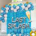 JeVenis Silver Blue Last Splash Bachelorette Party Decorations Coast Beach Bridal Shower Decorations Last Toast Bachelorette Decorations Bridal Shower