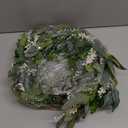 Sggvecsy Green Artificial Eucalyptus Wreath with Welcome Sign 20in Mixed White Berries Spring Summer Wreath for Front Door Wall Window Farmhouse Festival Porch Patio Garden Decor