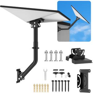 Gen 3 Starlink Mount, Adjustable Metal Starlink Standard Kit, Compatible with 4/4X/V3 Standard Dish with Pipe Adapter,Weatherproof,for Wall and Roof