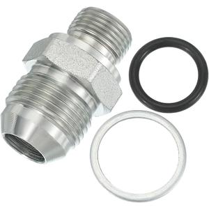 PATIKIL Hex Reducing Nipple Connectors Pipe Adapter 7/8" Male 37 Flare JIC x 3/8" g Male, Pipe Fitting Reducer Nipple Adapter Plated Steel Hydraulic Fitting