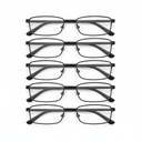 BLS Businessman Rectangular Reading Glasses - Professional Durable Readers - Blue-Light Blocking Lenses +2.25