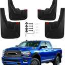 Mud Flaps Splash Guards Compatible with 2019-2024 Ram 1500,Front and Rear Mud Guards Fender Flares for Ram 1500 Accessories (with Fender Flares) 4 Piece Set Black Textured Finish