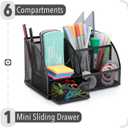 Mr. Pen- Mesh Desk Organizer, Black, Pen Holders Organizers, Desk Pencil Organizer, Pen Holder, Pencil Holder
