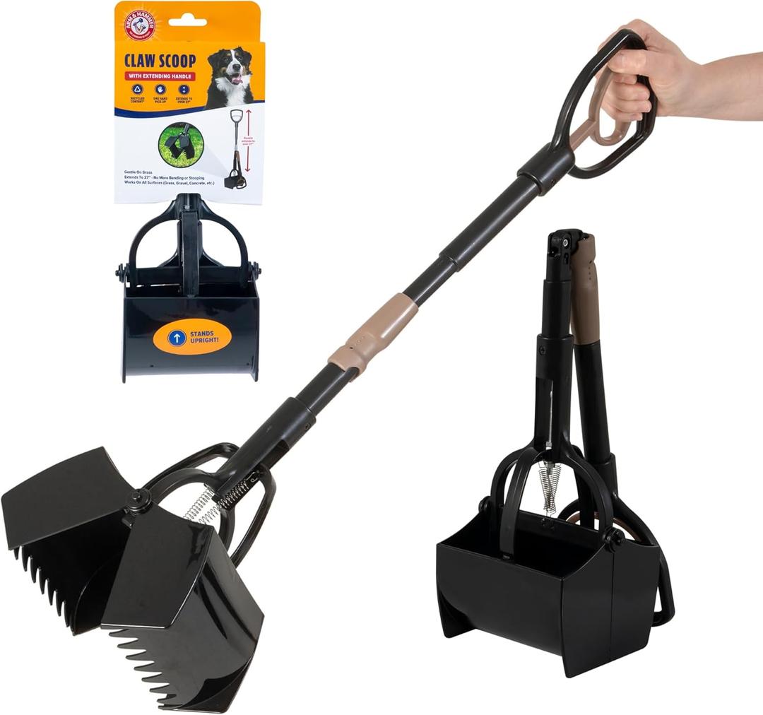 Arm & Hammer Pooper Scooper Claw Scoop Dog Poop Scooper for Yard Pet Waste Management System (One Size)
