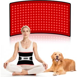 Red Light Therapy for Body, 24"x12" Large Near Infrared Light Therapy Belt, 242 Tri-Chip LEDs Red Light Therapy Mat for Back Pain Relief, 660nm & 850nm Dual Wavelength Therapy Pad, Max 35W
